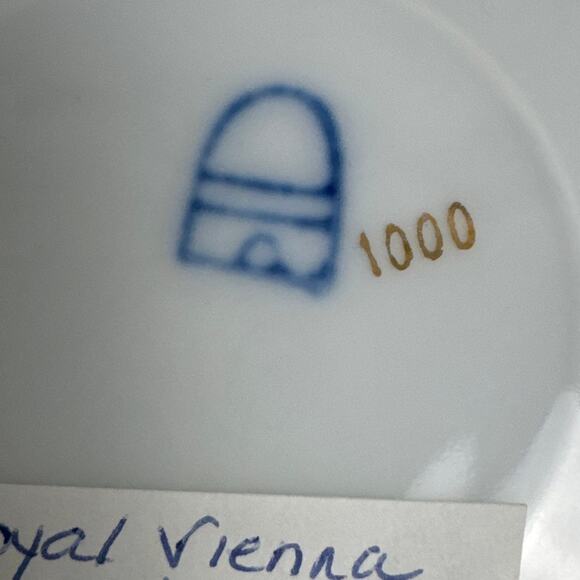 Antique Royal Vienna Bee Hive Porcelain Portrait Plate Hand Painted Gold Gilding - Picture 5 of 5